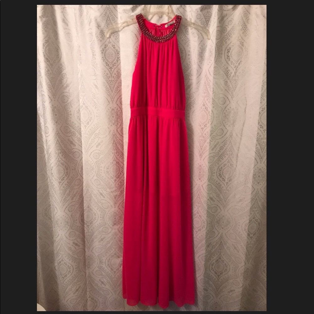 Hot pink maxi dress
